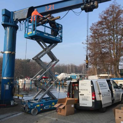 Montage Laufwagen-Katze