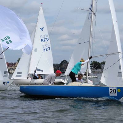 das Berliner Boot von Heinz John geht auf Vorwindkurs