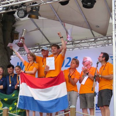 das Siegerpodest der Yngling WM 2021